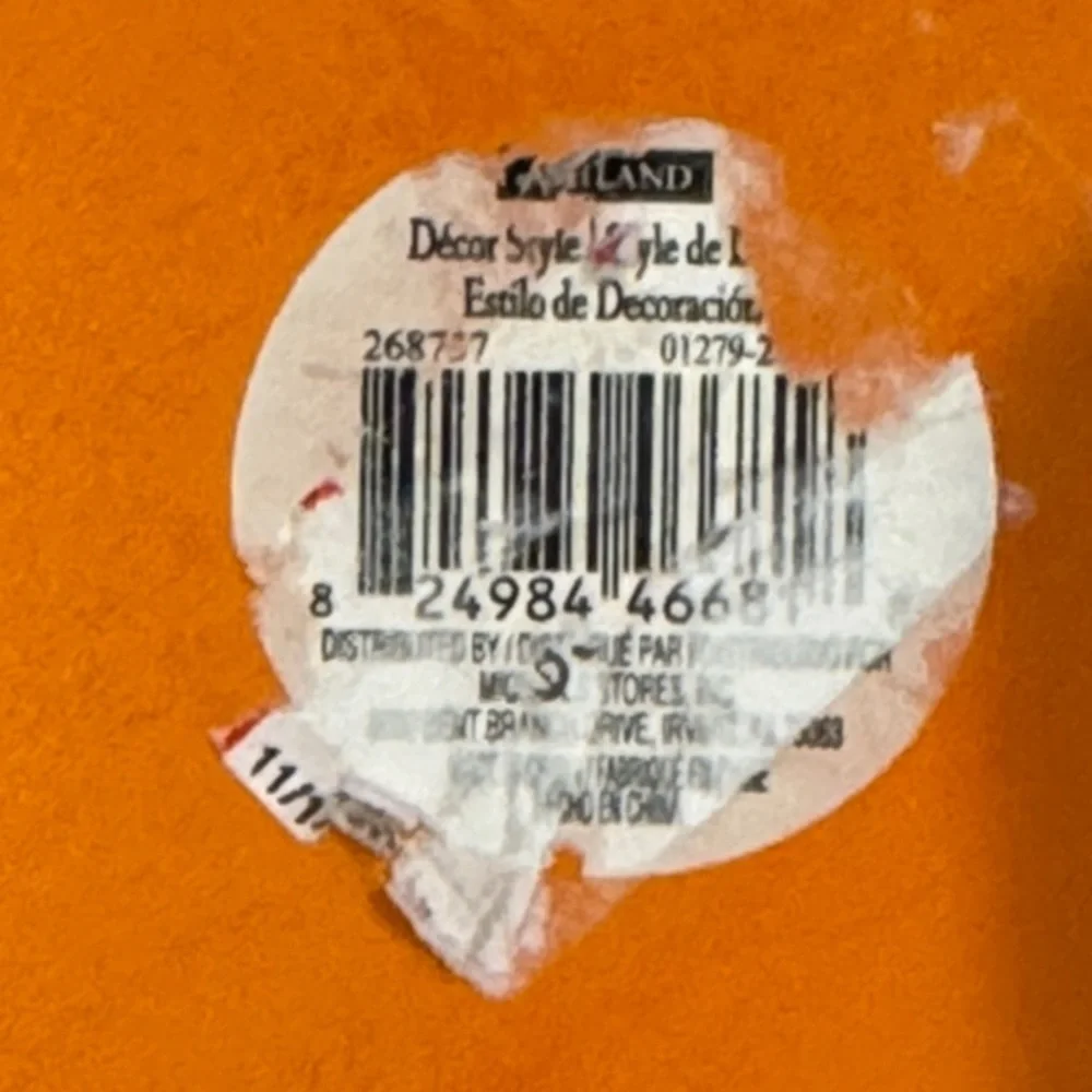 Ashland Decorative Orange Multi Square Tin Love &  Bird Themed Wall Hanging NWT